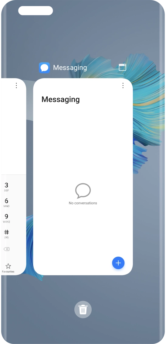 To end one running application, slide your finger upwards on the required application. To end one running application, slide your finger upwards on the required application.