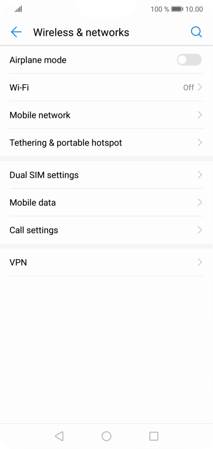 Press Tethering & portable hotspot. Press Tethering & portable hotspot.