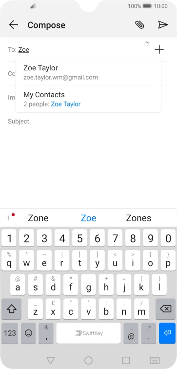Press the required contact. Press the required contact.