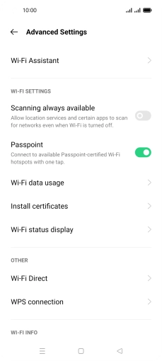Press Wi-Fi Assistant. Press Wi-Fi Assistant.