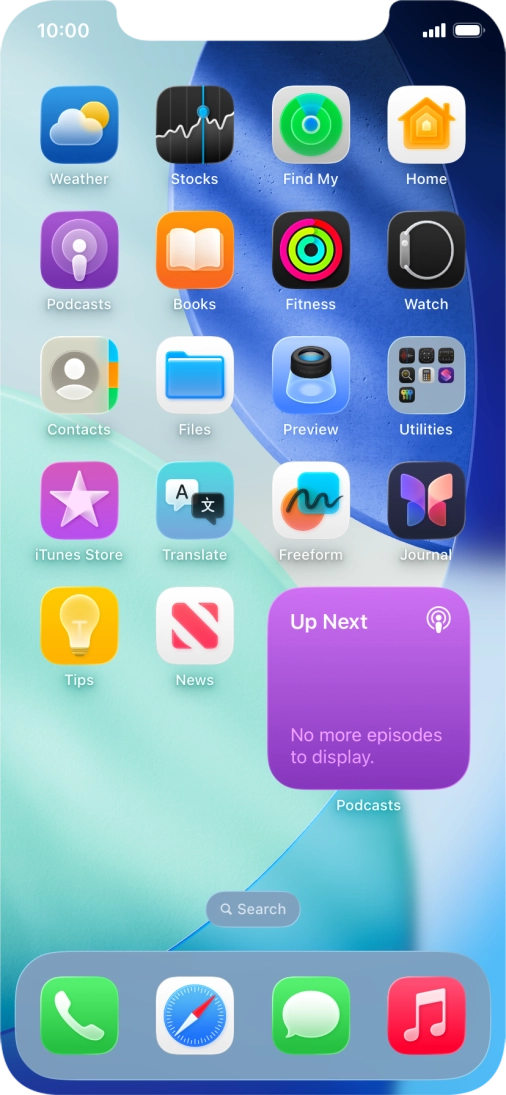 If you're using a Widget Stack: slide up or down on the stack to select the required widget. If you're using a Widget Stack: slide up or down on the stack to select the required widget.