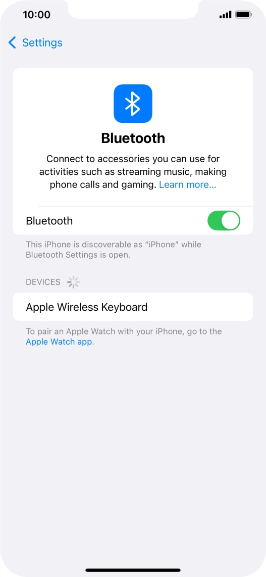 Press the required Bluetooth device and follow the instructions on the screen to pair the device with your phone. Press the required Bluetooth device and follow the instructions on the screen to pair the device with your phone.