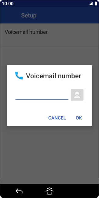 Key in +447953222222 and press OK. Key in +447953222222 and press OK.