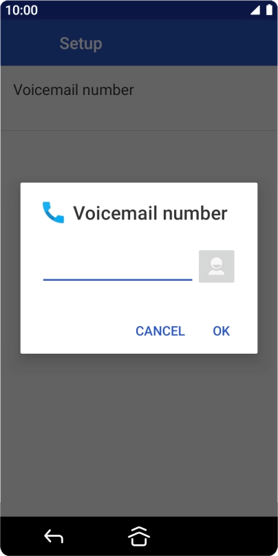 Key in +447953222222 and press OK. Key in +447953222222 and press OK.