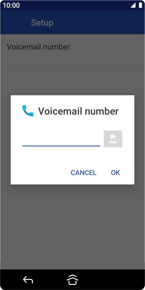 Key in +447953222222 and press OK. Key in +447953222222 and press OK.