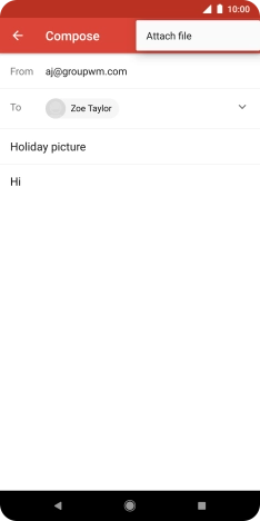 Press Attach file and go to the required folder. Press Attach file and go to the required folder.