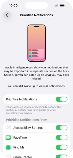 Press the indicator next to Press the indicator next to