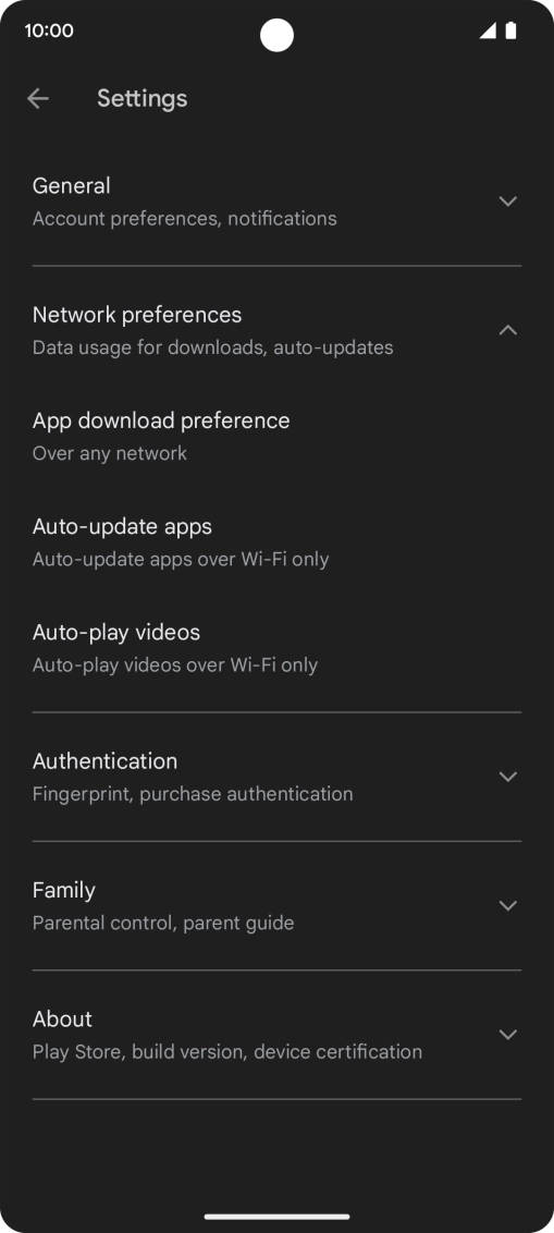 Press Auto-update apps. Press Auto-update apps.