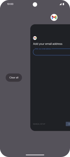 Press Clear all. Press Clear all.