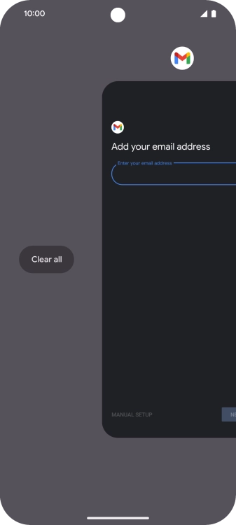 Press Clear all. Press Clear all.