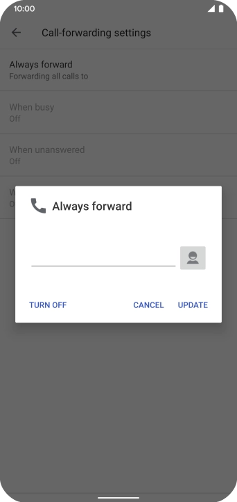 Press TURN OFF. Press TURN OFF.