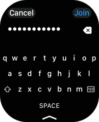 Key in the password for the Wi-Fi network and press Join. Key in the password for the Wi-Fi network and press Join.