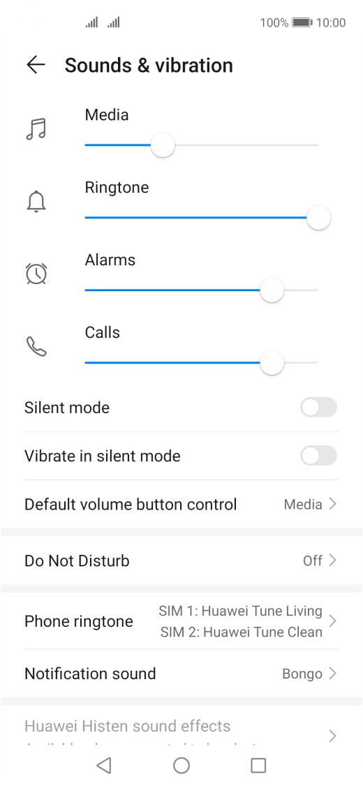 Press Phone ringtone. Press Phone ringtone.