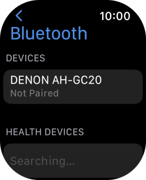 Press the required Bluetooth device. Press the required Bluetooth device.