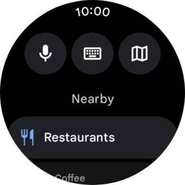 Press the microphone icon and say the required destination. Press the microphone icon and say the required destination.
