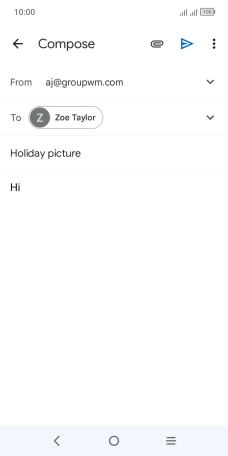 Press the attachment icon. Press the attachment icon.