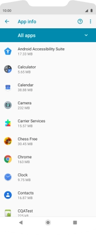 Press the required app. Press the required app.