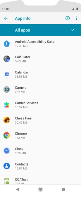 Press the required app. Press the required app.