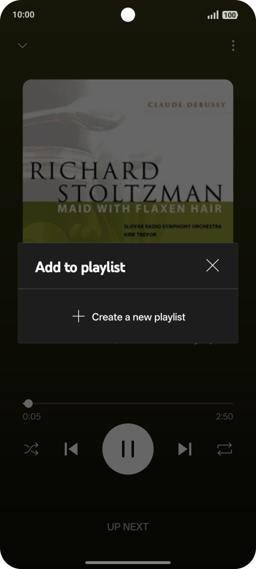 Press Create a new playlist. Press Create a new playlist.