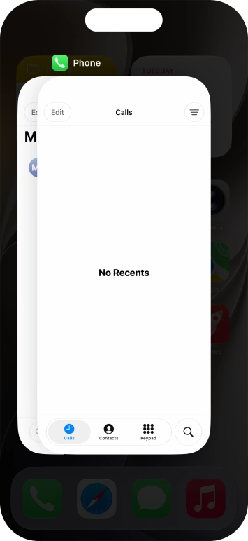Slide upwards on the required application to end it. Slide upwards on the required application to end it.
