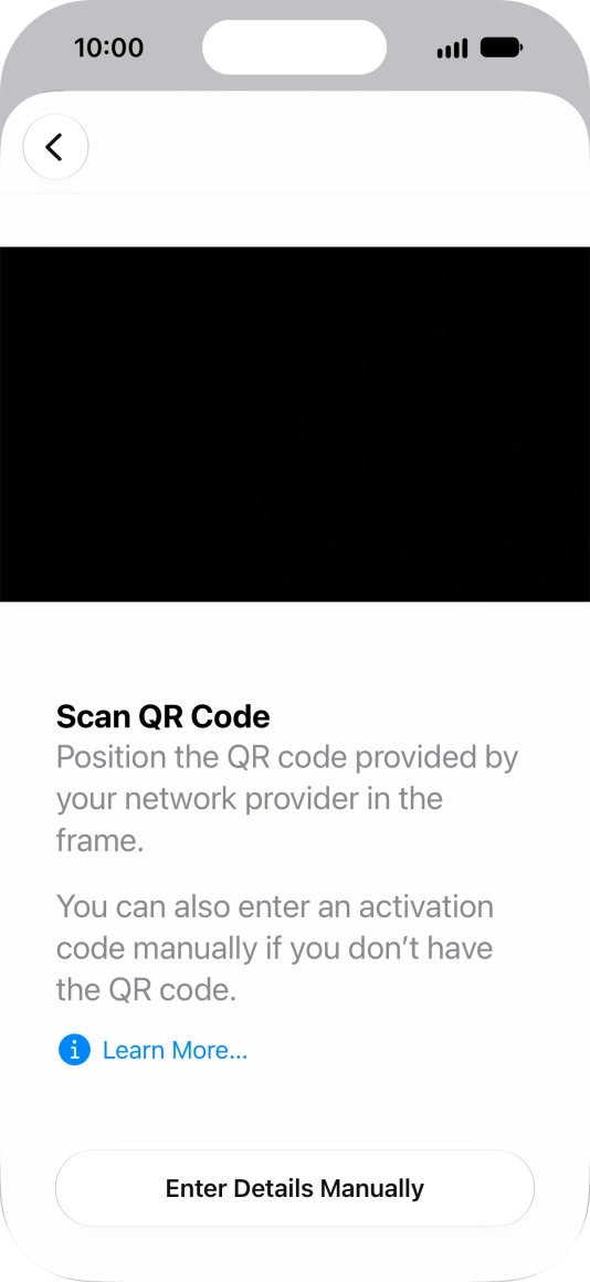 Place the QR code you've received inside the phone camera frame to scan the code. Place the QR code you've received inside the phone camera frame to scan the code.