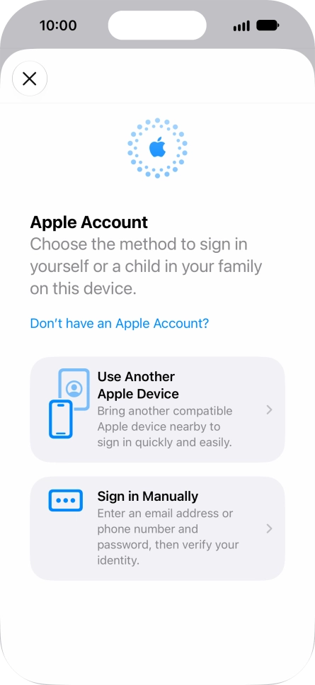 Press Sign in Manually. Press Sign in Manually.