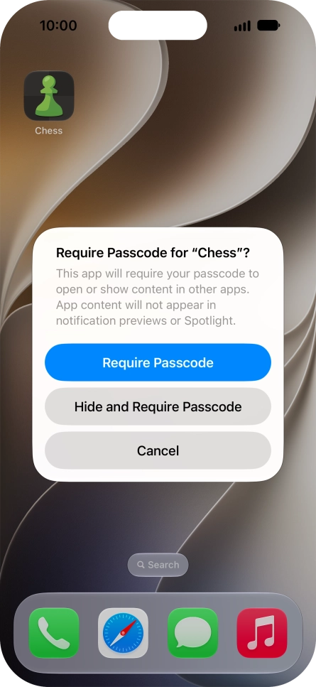 Press Require Passcode. Press Require Passcode.