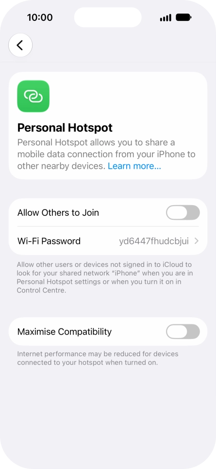 Press Wi-Fi Password and key in the required password. Press Wi-Fi Password and key in the required password.