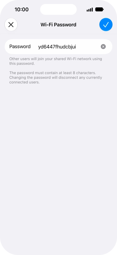 Press the confirm icon. Press the confirm icon.