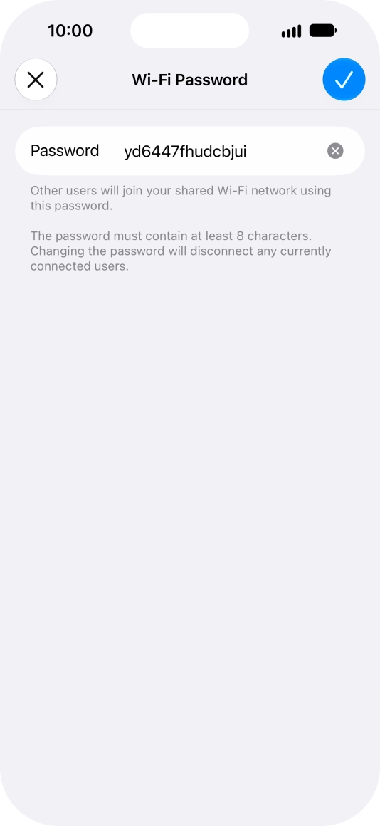 Press the confirm icon. Press the confirm icon.