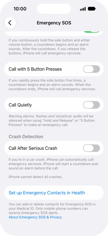 Press the indicator next to Press the indicator next to
