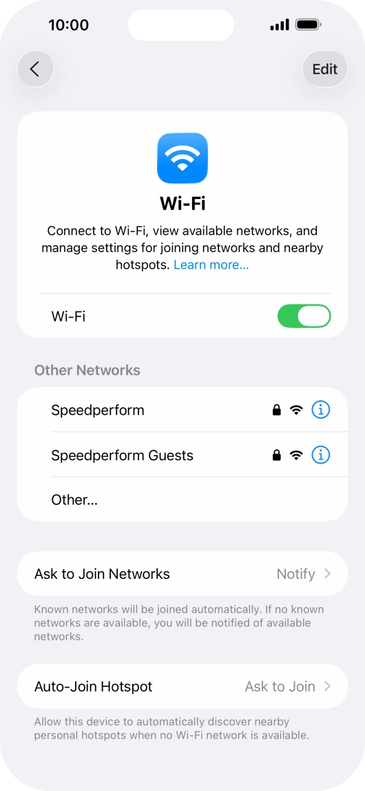 Press the required Wi-Fi network and key in the password for the Wi-Fi network. Press the required Wi-Fi network and key in the password for the Wi-Fi network.