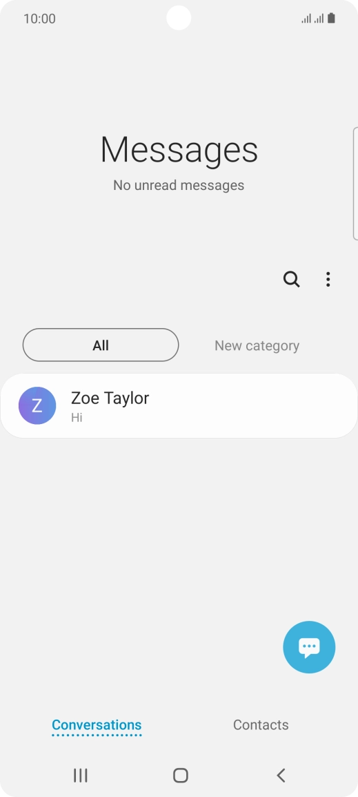 Press the new message icon. Press the new message icon.