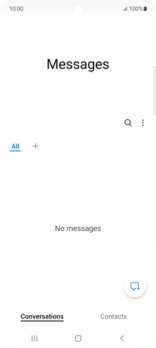 Press the new message icon. Press the new message icon.