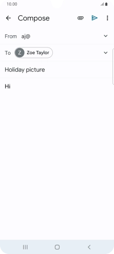 Press the attachment icon. Press the attachment icon.