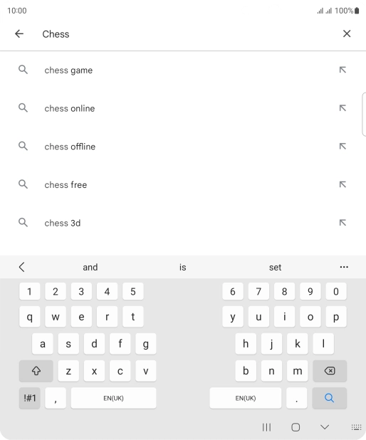 Key in the name or subject of the required app and press the search icon. Key in the name or subject of the required app and press the search icon.