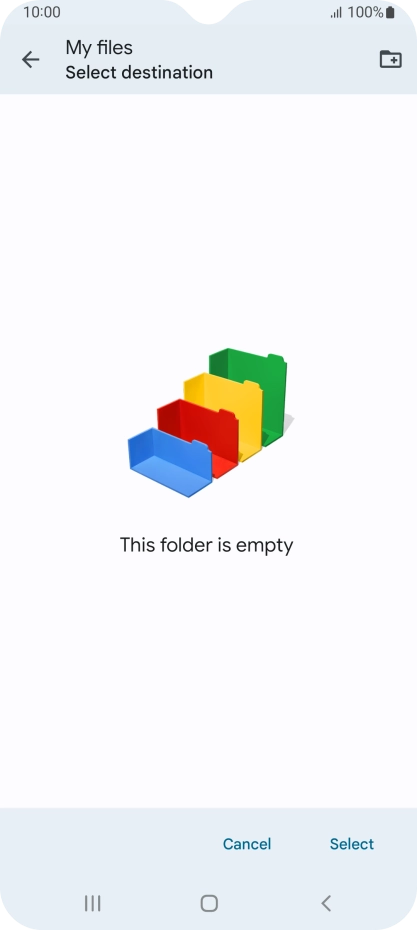 To create a new folder, press the new folder icon and follow the instructions on the screen to create a new folder. To create a new folder, press the new folder icon and follow the instructions on the screen to create a new folder.