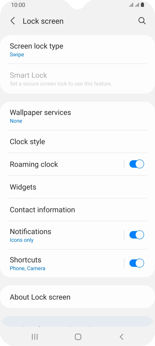 Press Screen lock type. Press Screen lock type.