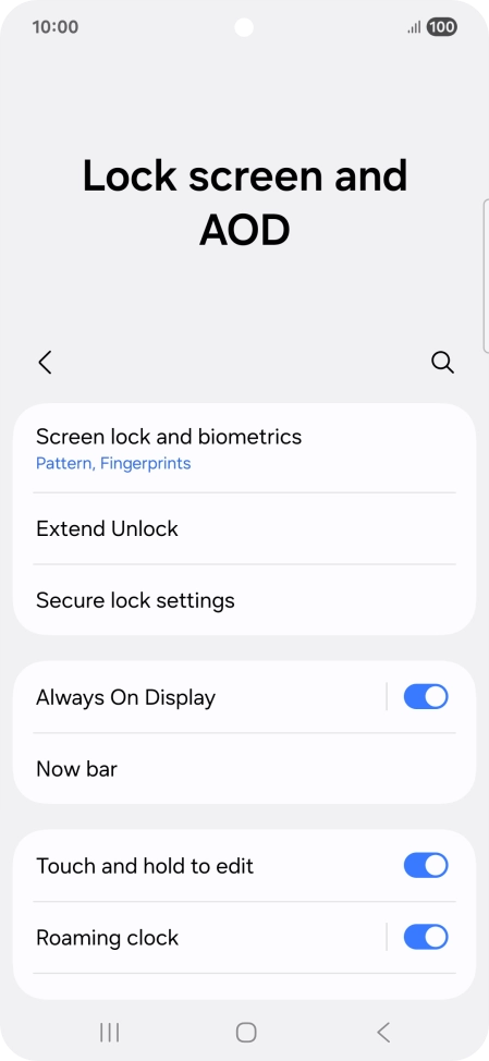Press Screen lock and biometrics and key in the additional phone lock code you created earlier. Press Screen lock and biometrics and key in the additional phone lock code you created earlier.