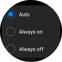 Press the required setting for mobile data usage. Press the required setting for mobile data usage.