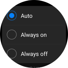 Press the required setting for mobile data usage. Press the required setting for mobile data usage.