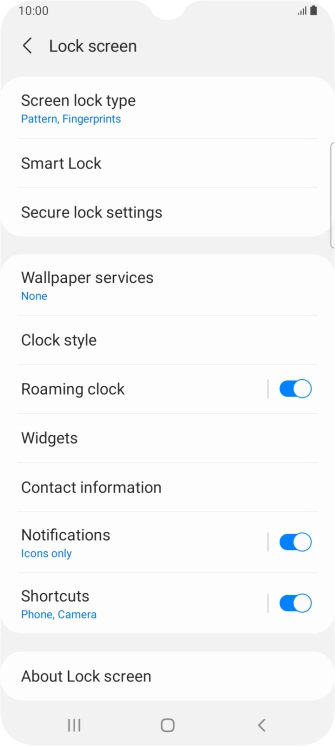 Press Screen lock type and key in the additional phone lock code you created earlier. Press Screen lock type and key in the additional phone lock code you created earlier.
