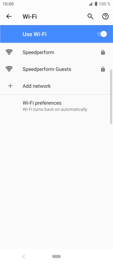 Press Wi-Fi preferences. Press Wi-Fi preferences.