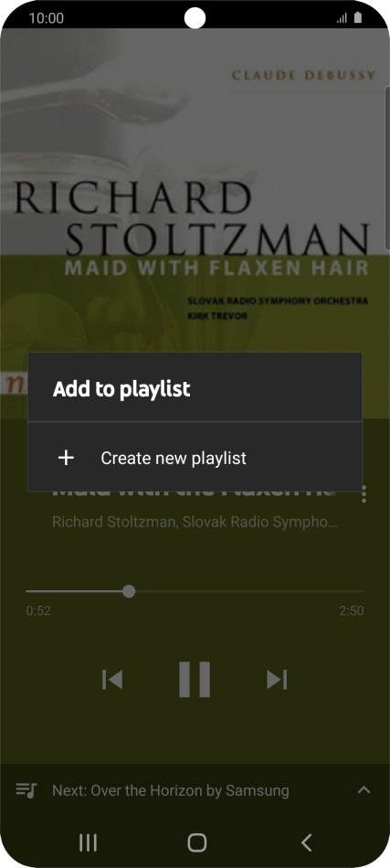 Press Create new playlist. Press Create new playlist.