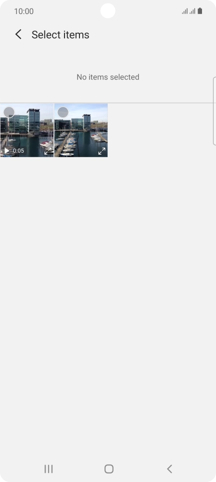 Press the required picture. Press the required picture.