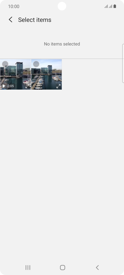 Press the required picture. Press the required picture.