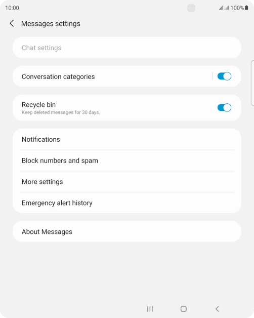 Press More settings. Press More settings.