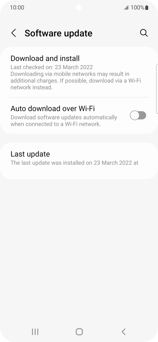 Press Download and install. If a new software version is available, it's displayed. Follow the instructions on the screen to update the phone software. Press Download and install. If a new software version is available, it's displayed. Follow the instructions on the screen to update the phone software.