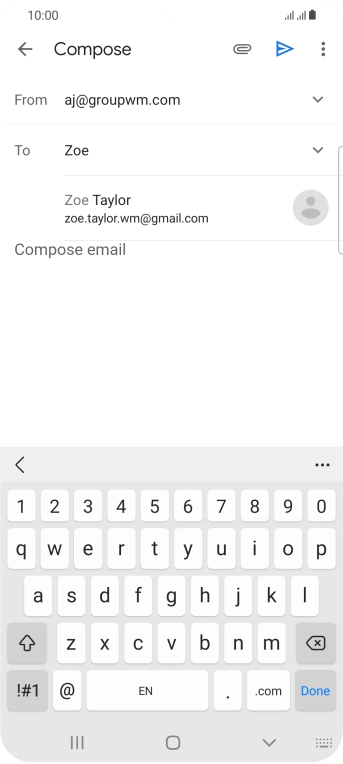 Press the required contact. Press the required contact.
