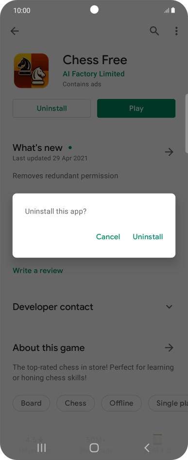 Press Uninstall. Press Uninstall.
